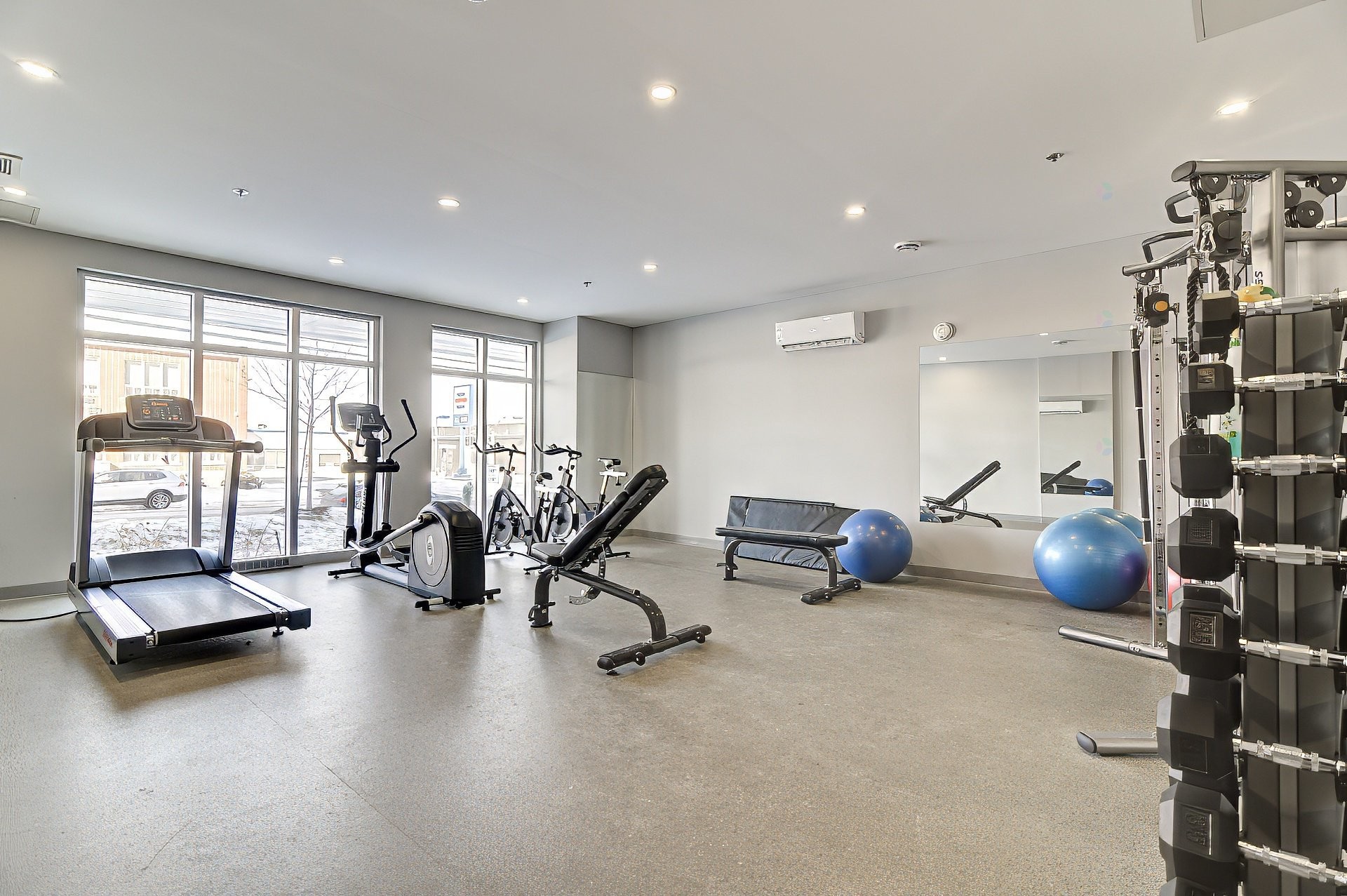 Exercise Room - 405-2020 Rue Lucien-Thimens, Montréal (Saint-Laurent), QC - Indoor Photo Showing Gym Room