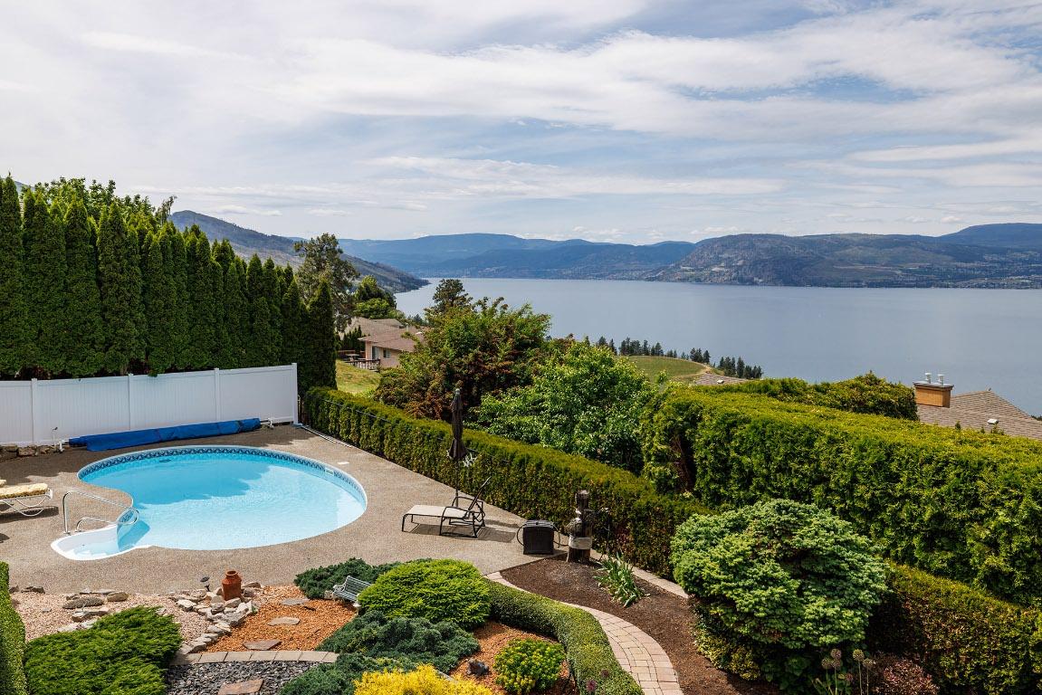 370 Sandpiper Street, Kelowna, BC - Outdoor With Body Of Water With In Ground Pool With View
