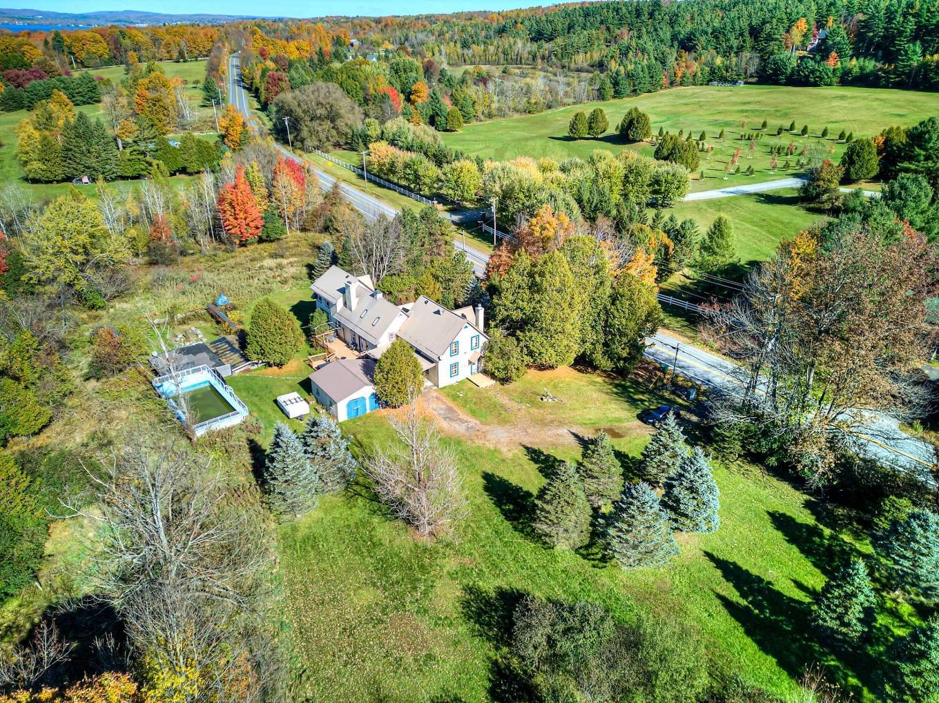 Photo aérienne - 2085 Ch. De Georgeville, Magog, QC - Outdoor With View