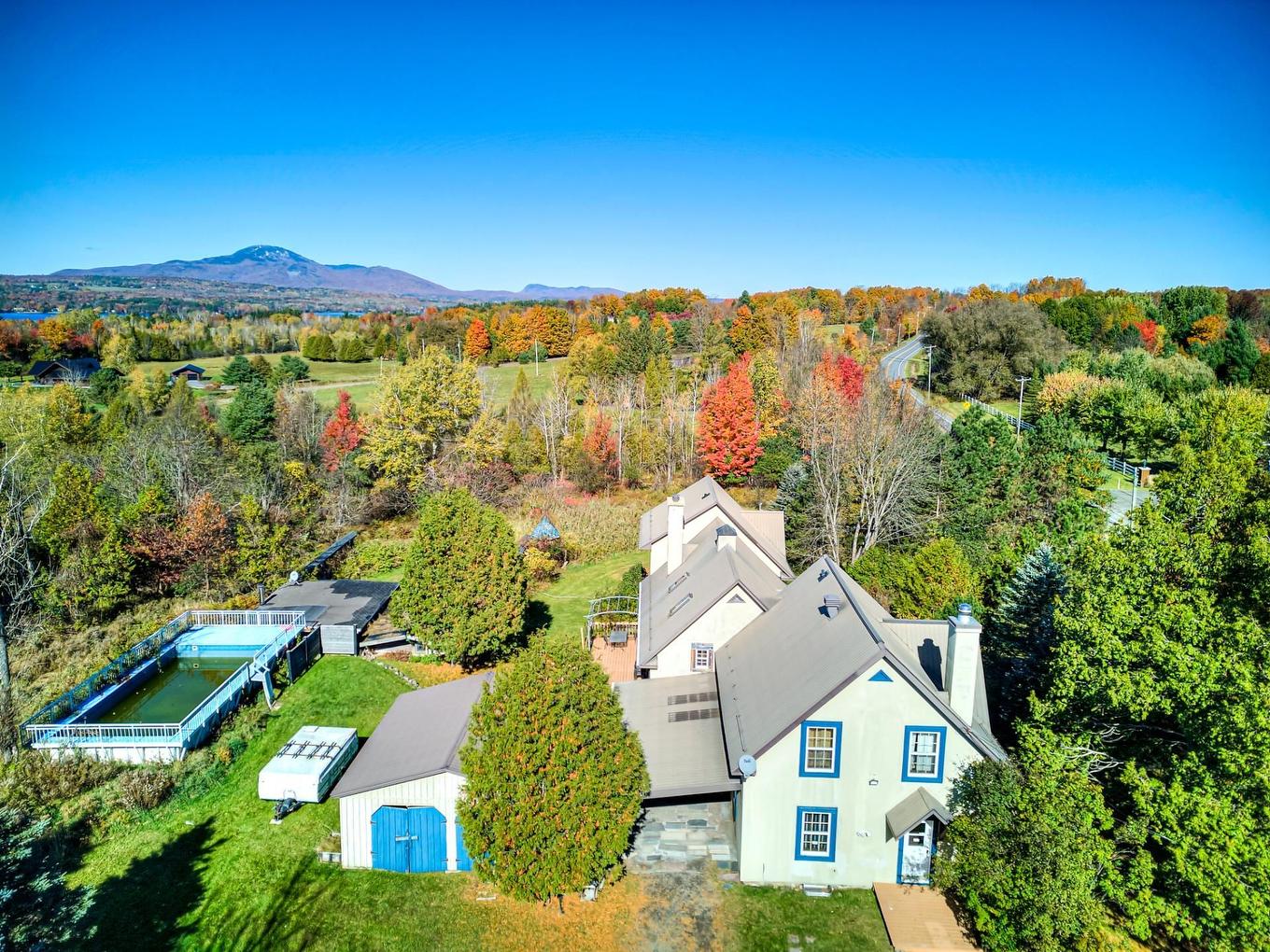 Photo aérienne - 2085 Ch. De Georgeville, Magog, QC - Outdoor With View