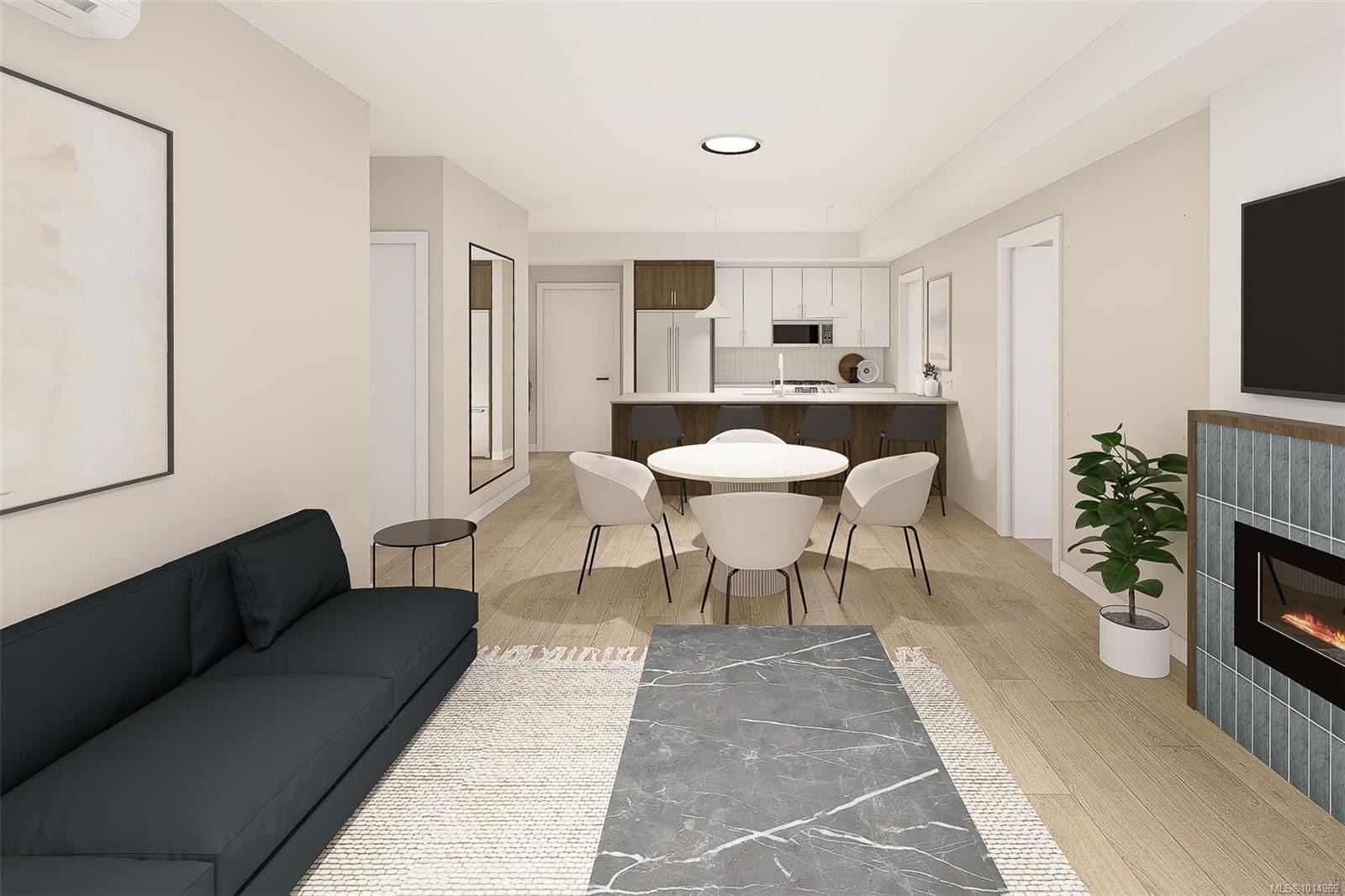 308-2881 Leigh Rd, Langford, BC - Indoor With Fireplace