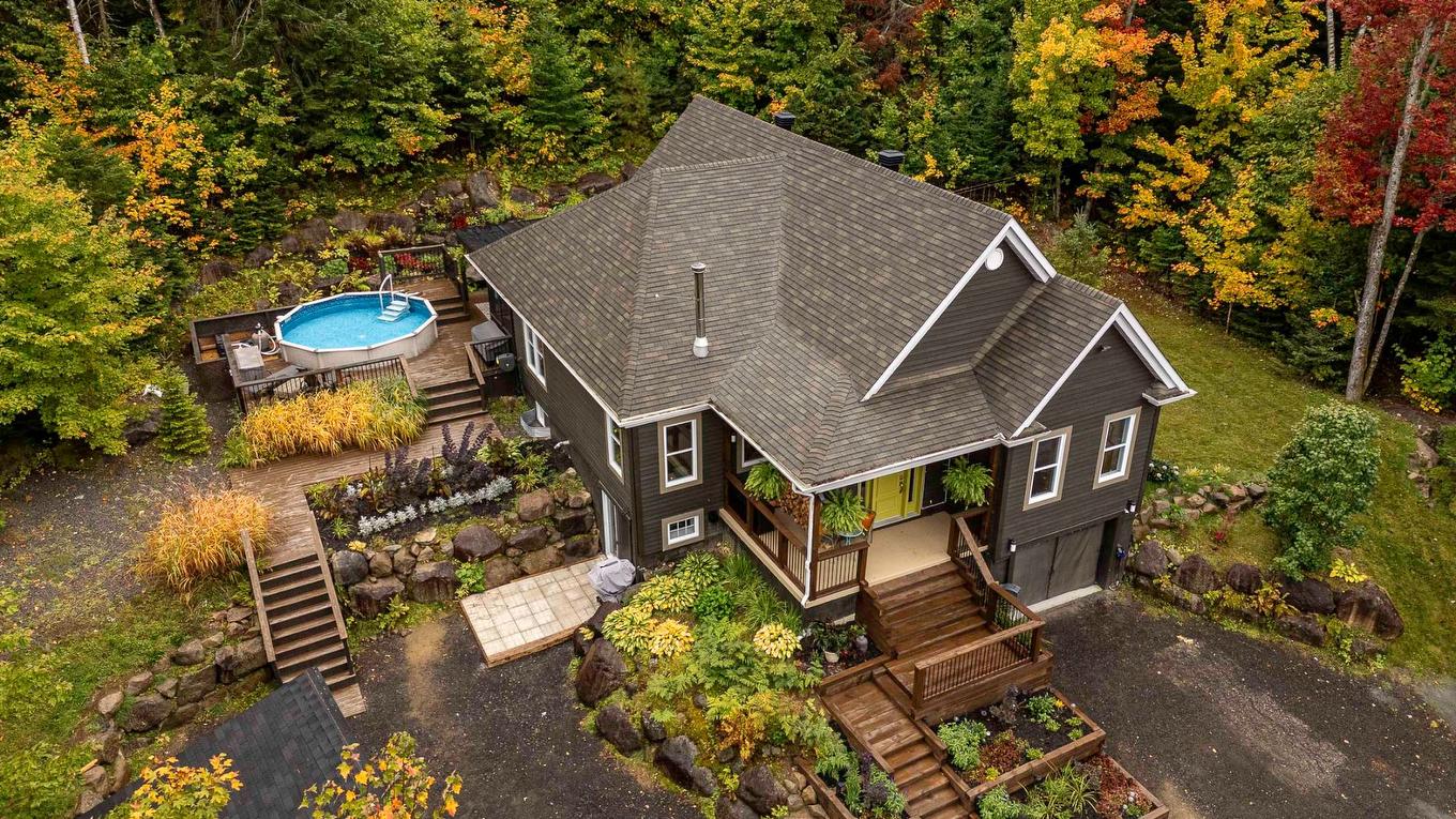 Overall view - 2140 Ch. Du Grand-Héron, Sainte-Adèle, QC - Outdoor With Above Ground Pool