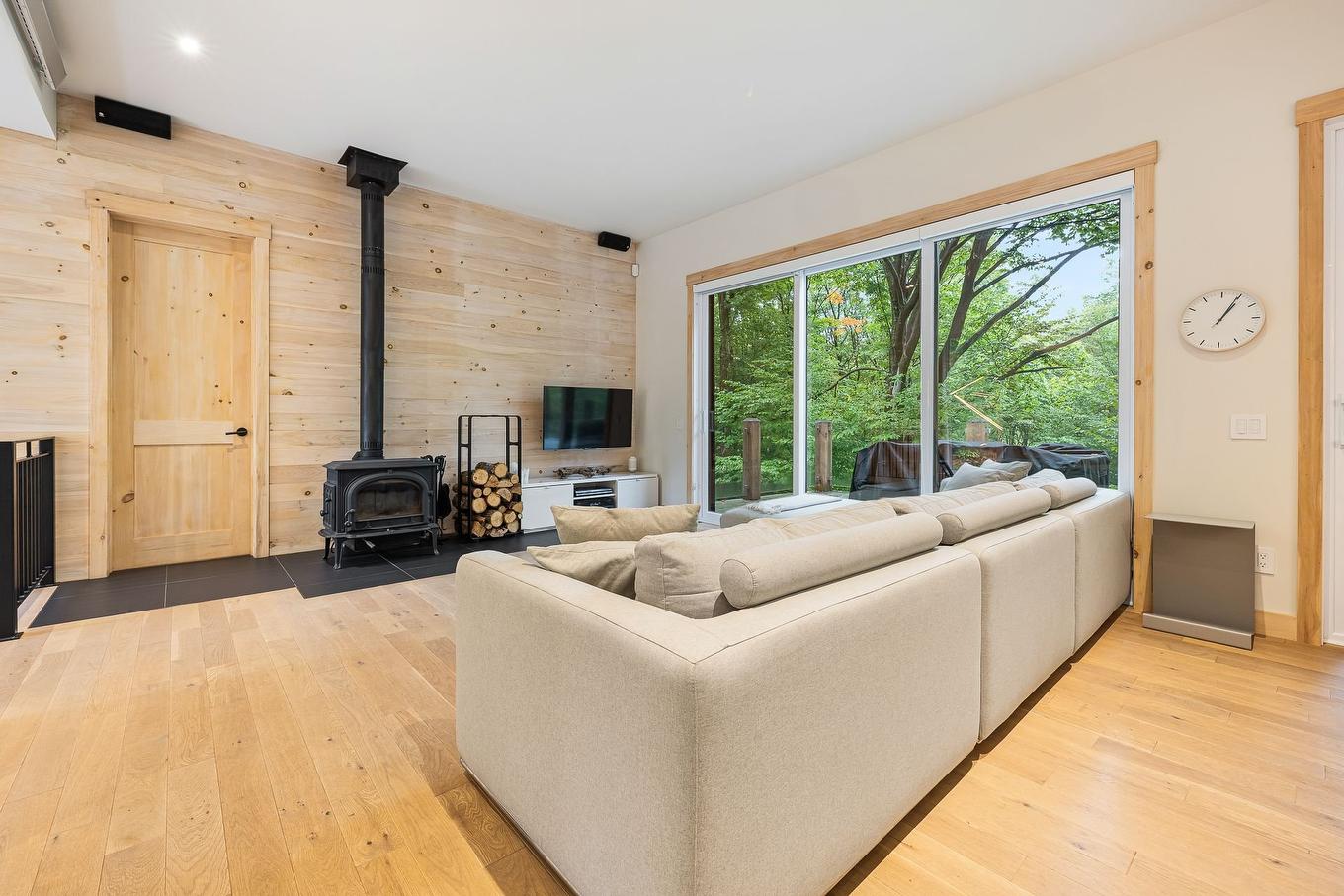 Salon - 43 Rue Ducharme, Shefford, QC - Indoor Photo Showing Living Room With Fireplace