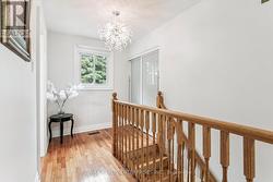 Upper Hallway with window & large linnen closet -