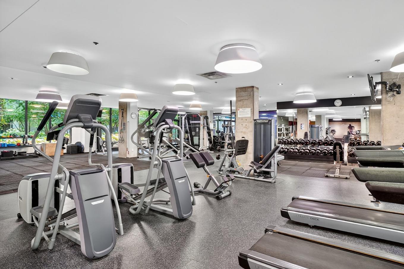 Salle d'exercice - 1801-1000 Rue Ottawa, Montréal (Le Sud-Ouest), QC - Indoor Photo Showing Gym Room