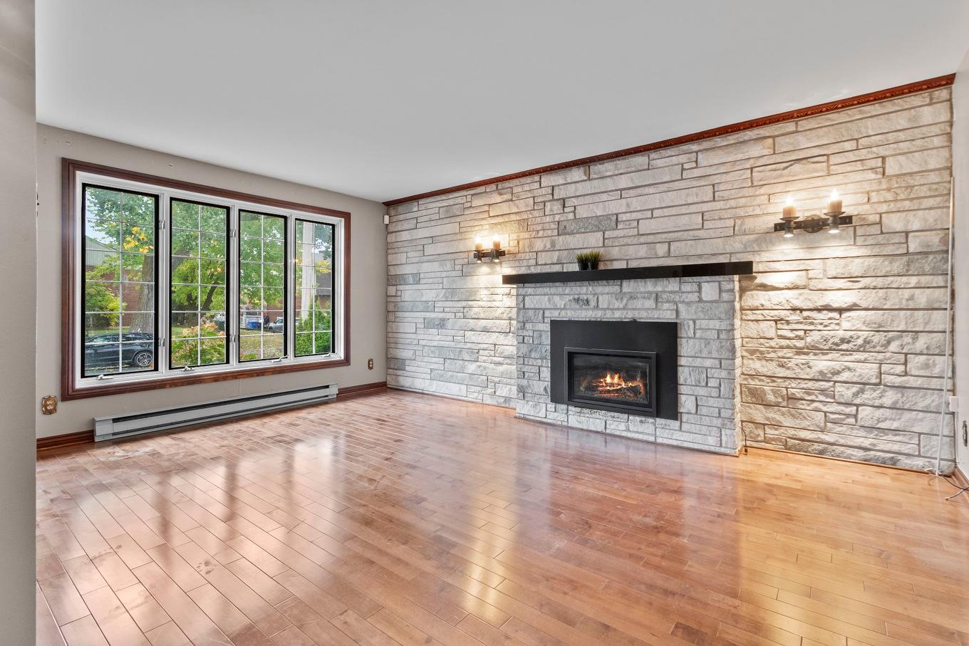 Living room - 3018 Rue William, Longueuil (Saint-Hubert), QC - Indoor Photo Showing Living Room With Fireplace