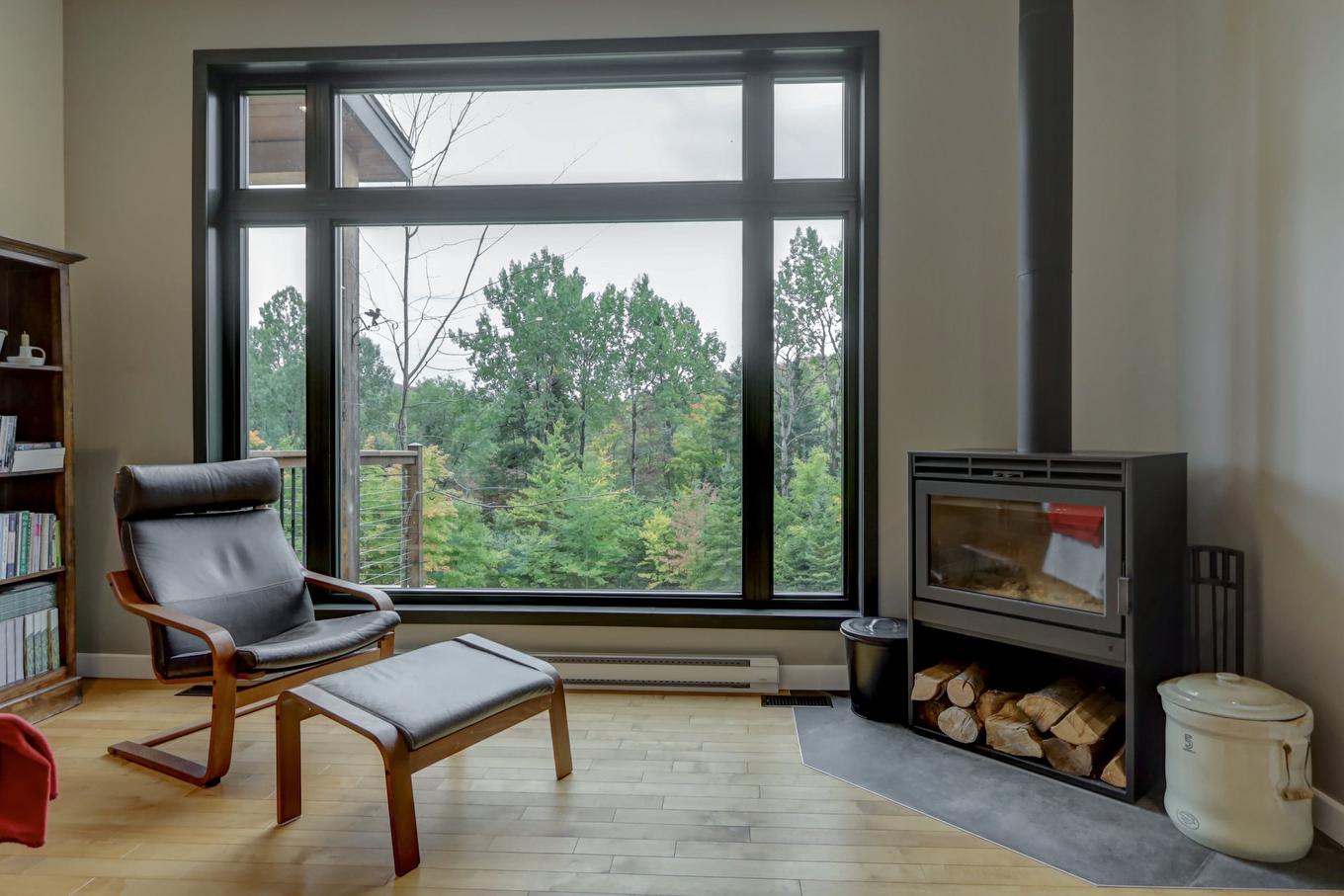Living room - 181 Mtée Du Coteau, Lantier, QC - Indoor With Fireplace