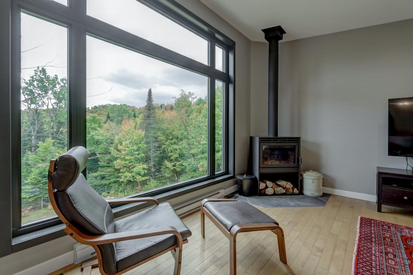 Living room - 181 Mtée Du Coteau, Lantier, QC - Indoor Photo Showing Living Room With Fireplace