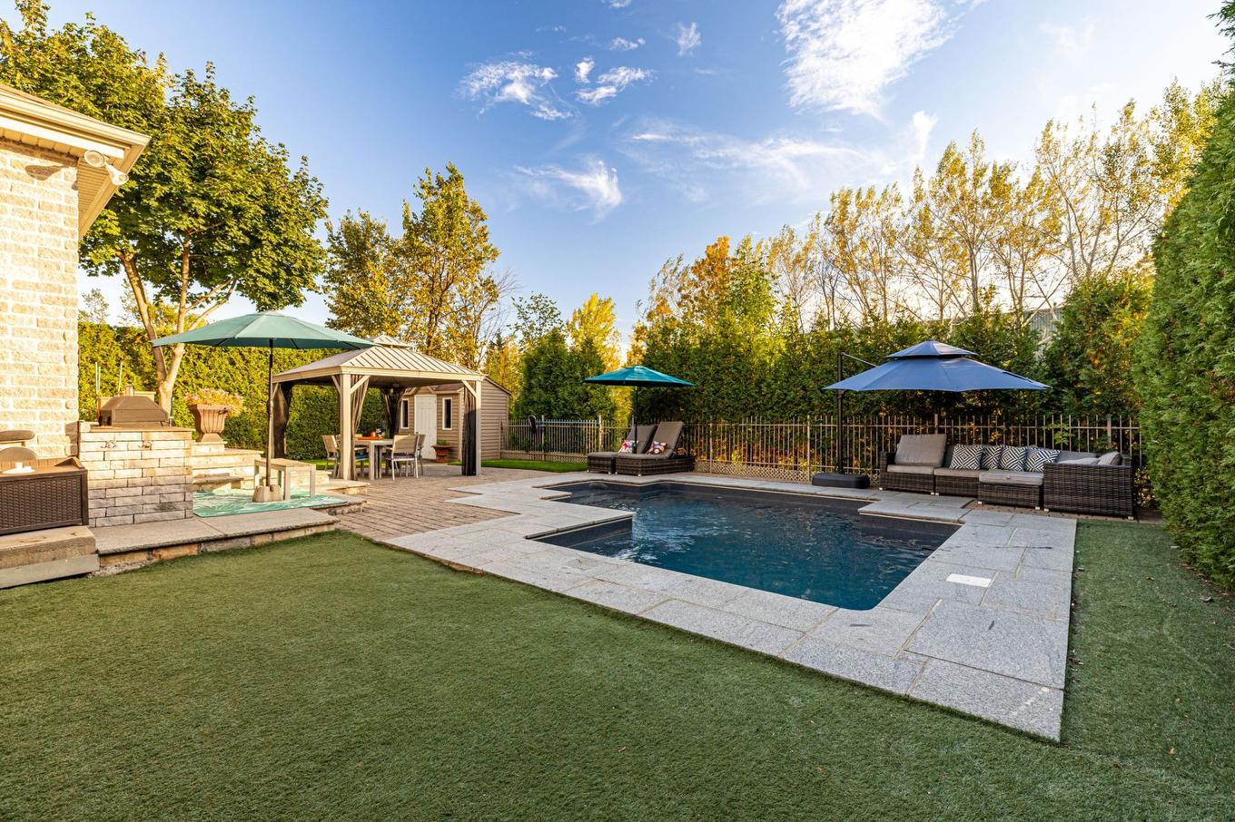Cour - 314 Rue De Gascogne, Boucherville, QC - Outdoor With In Ground Pool With Backyard