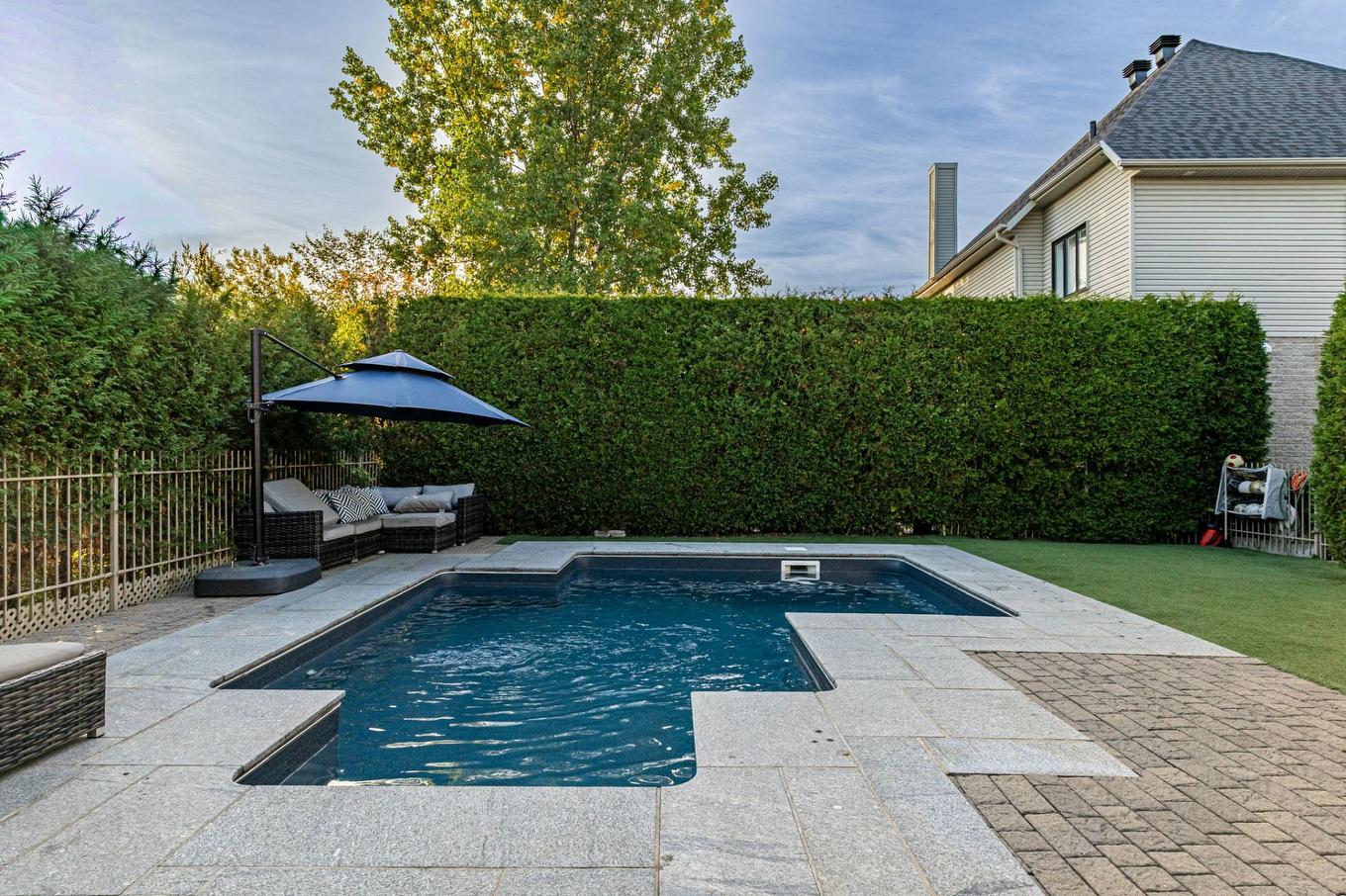 Cour - 314 Rue De Gascogne, Boucherville, QC - Outdoor With In Ground Pool With Backyard