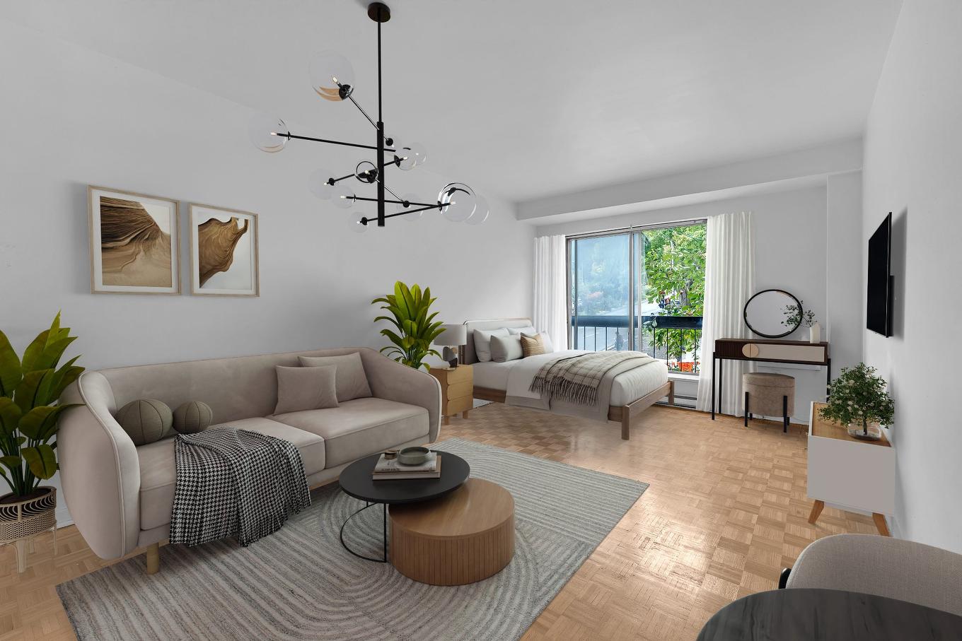 Bachelor - 205-1 Ch. De La Côte-Ste-Catherine, Montréal (Le Plateau-Mont-Royal), QC - Indoor Photo Showing Living Room