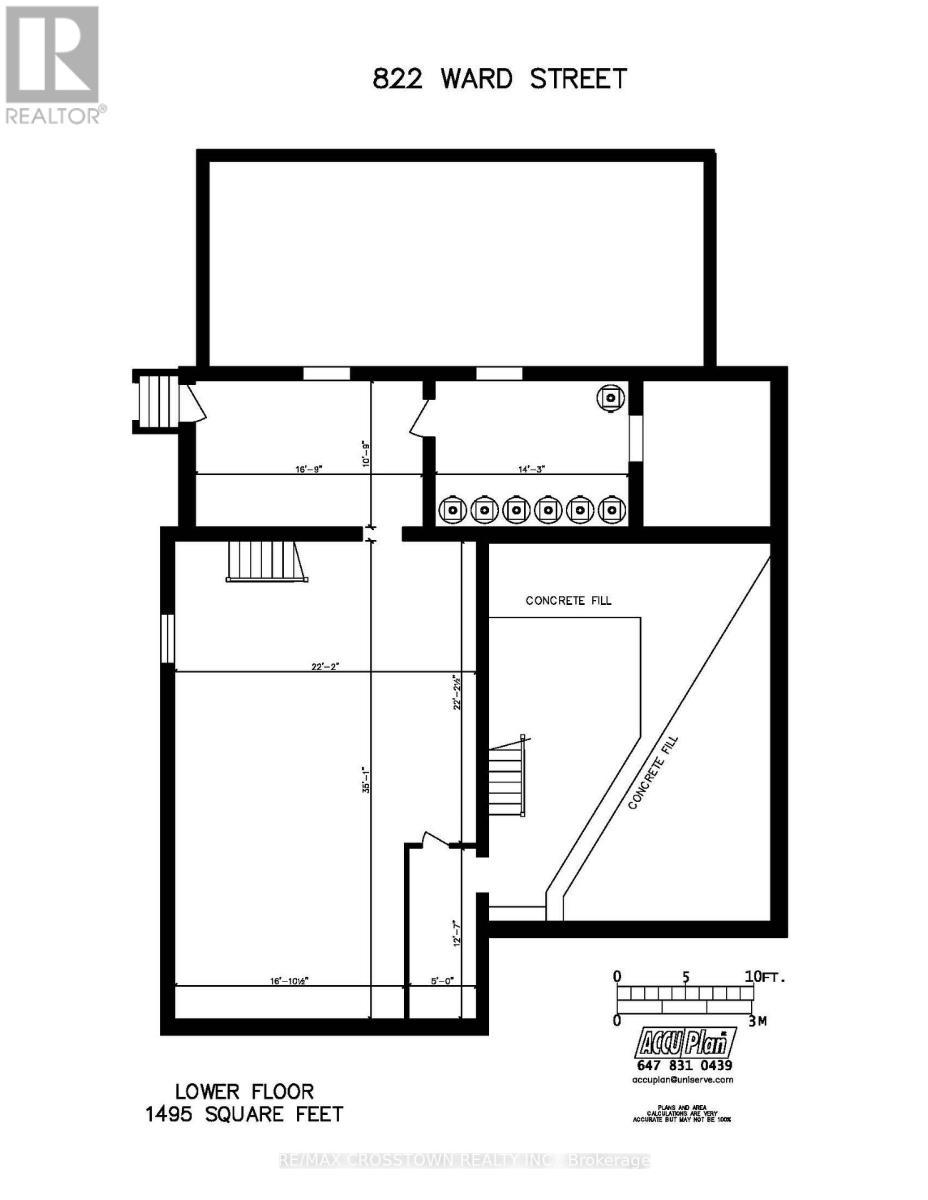 Lower Floor Plan - 822 Ward Street, Selwyn, ON