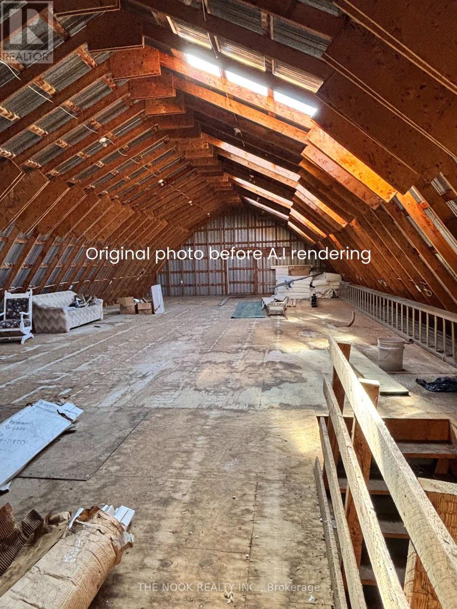 Loft Space Above Barn (original image before AI) - 593 Pigeon Creek Road, Kawartha Lakes (Manvers), ON - Indoor Photo Showing Other Room