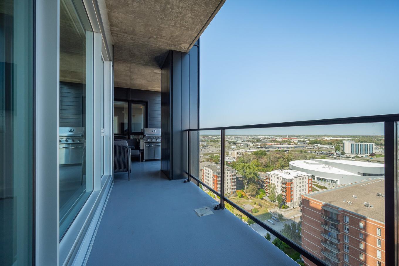 Balcony - 1603-2835 Av. Du Cosmodôme, Laval (Chomedey), QC - Outdoor With View