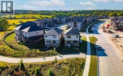 Aerial perspective of suburban area -