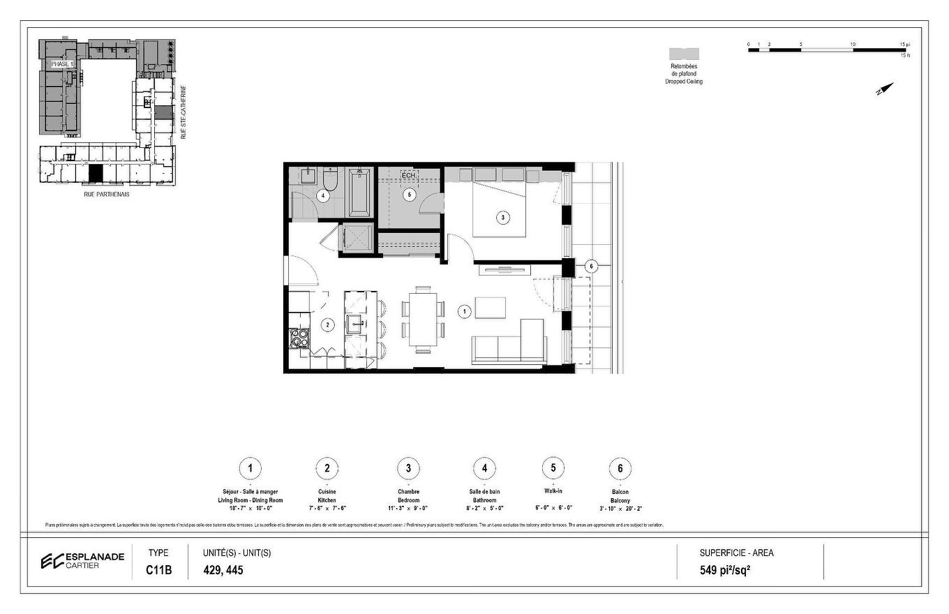 Drawing (sketch) - 429-2180 Rue Ste-Catherine E., Montréal (Ville-Marie), QC - Other