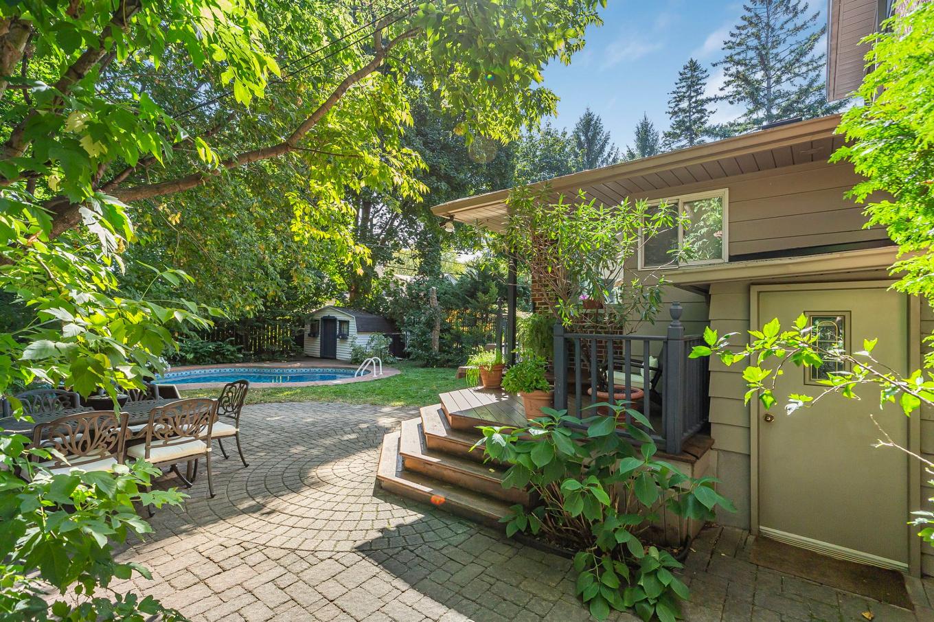 Backyard - 108 Av. Kenaston, Mont-Royal, QC - Outdoor With In Ground Pool