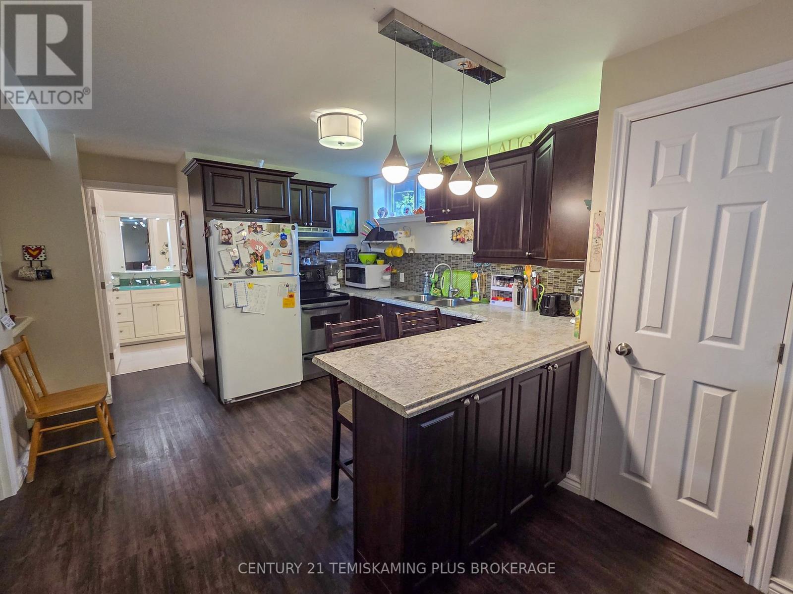 Basement Unit Kitchen - 47 Eighth Avenue, Englehart, ON - Indoor Photo Showing Kitchen
