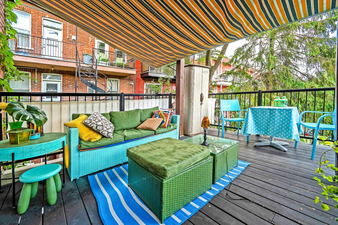 Patio - 3284 Rue De Rouen, Montréal (Mercier/Hochelaga-Maisonneuve), QC - Outdoor With Deck Patio Veranda