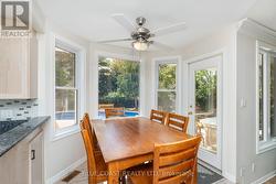 walk-out to back patio and pool area -