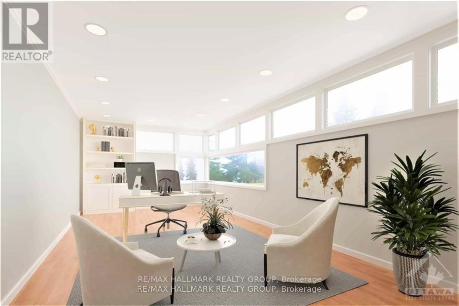 Virtually Staged Office on Main Floor - 23 Davidson Drive, Ottawa, ON - Indoor Photo Showing Other Room