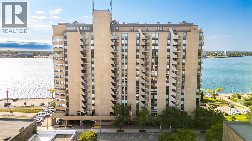 155 Front Street North Unit# 1306, Sarnia, ON - Outdoor With Body Of Water With Balcony With Facade