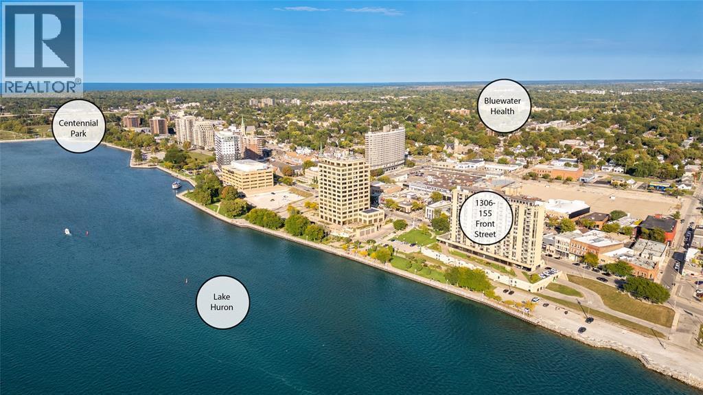 155 Front Street North Unit# 1306, Sarnia, ON - Outdoor With Body Of Water With View