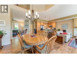 Dining to kitchen and family room -