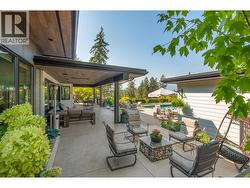 Outdoor living space right outside the main level office -