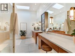 Bonus! A makeup vanity with nice natural lighting coming from the skylights -