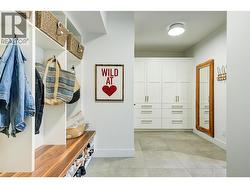Mudroom with custom built-in cubbies & bench -