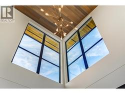 Pendant lighting detail and flooded with natural light -