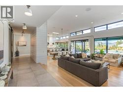 Wide open great room space with soaring ceilings -