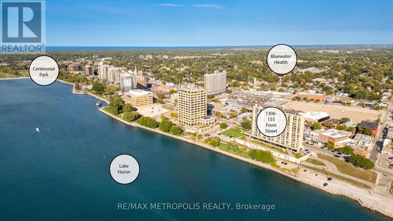 1306 - 155 Front Street N, Sarnia, ON - Outdoor With Body Of Water With View