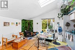 Kitchen/Dining Area with woodstove -