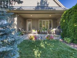 Secluded patio with gas line -