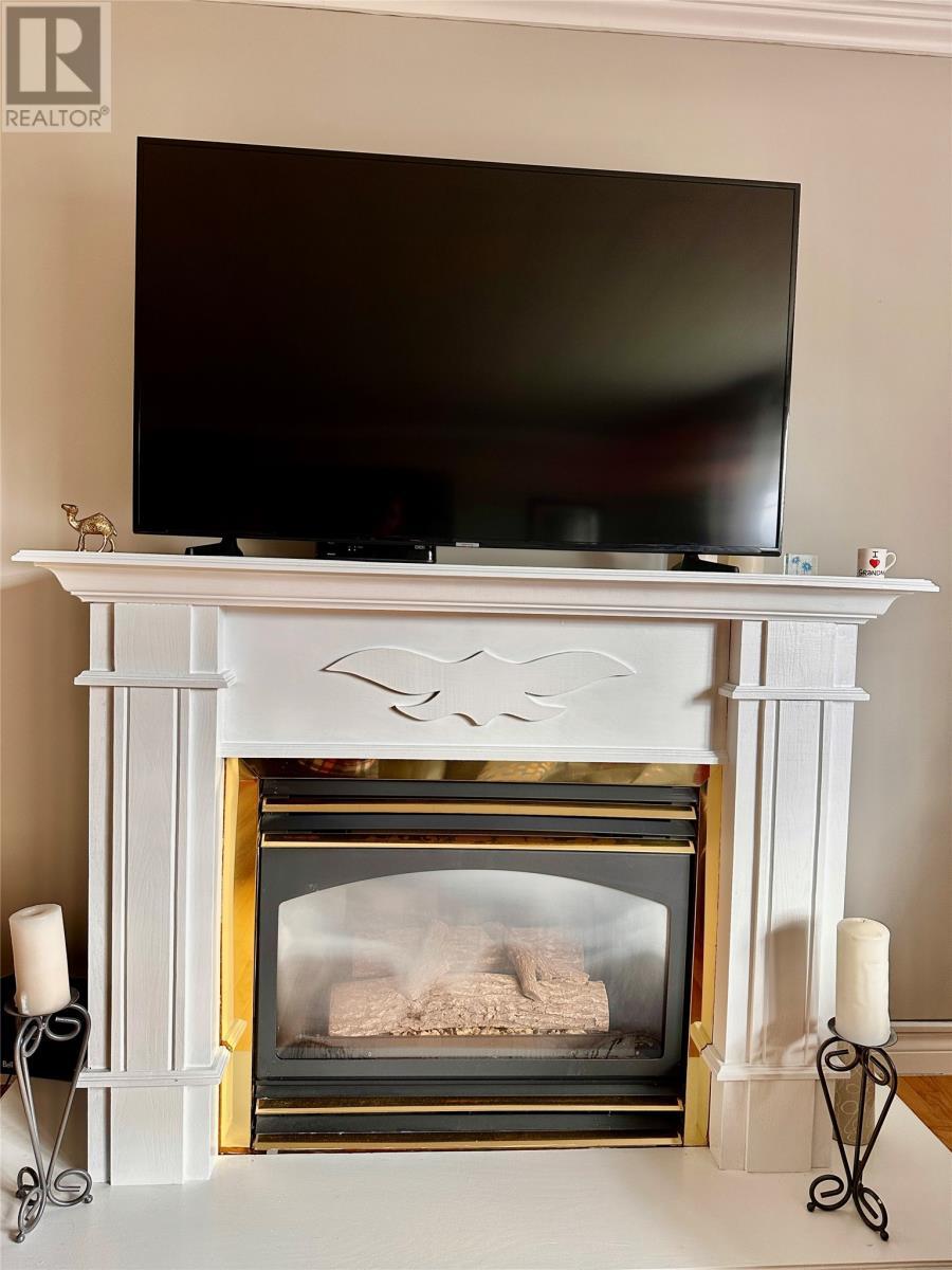21 Drakes Road, Lawn, NL - Indoor Photo Showing Living Room With Fireplace