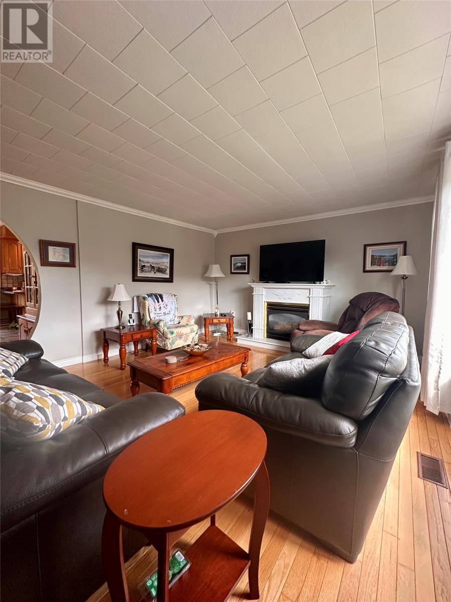 21 Drakes Road, Lawn, NL - Indoor Photo Showing Living Room With Fireplace