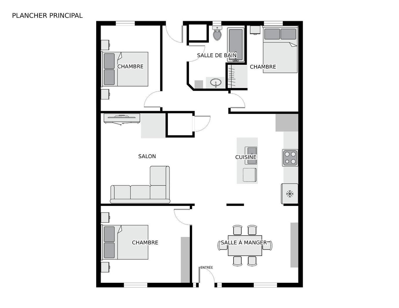Plan (croquis) - 2696 - 2704 Rue De Rozel, Montréal (Le Sud-Ouest), QC - Other