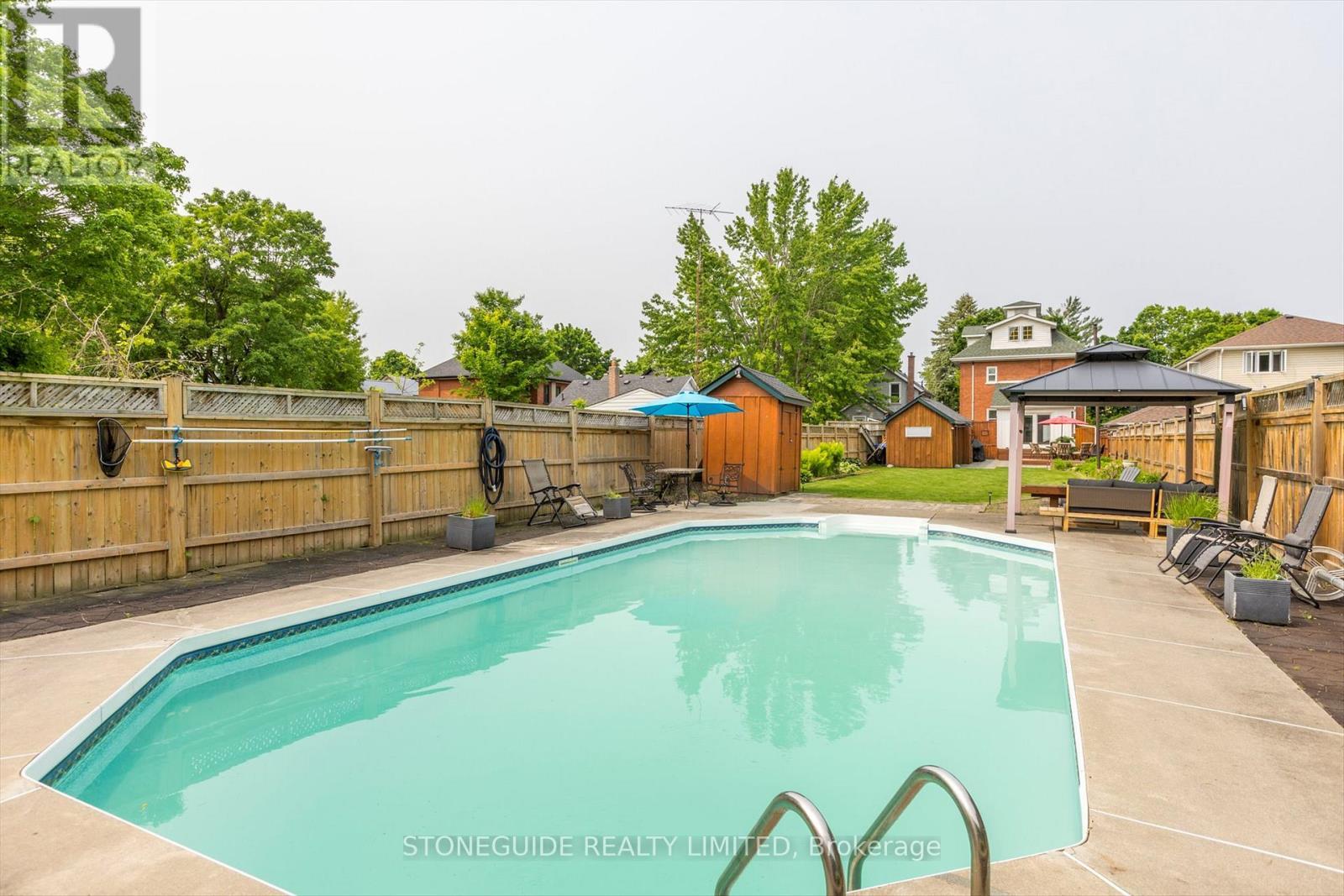 454 Mark Street, Peterborough (Ashburnham Ward 4), ON - Outdoor With In Ground Pool With Backyard