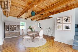 Cottage Kitchen. Image is virtually staged -