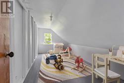 Cottage Bedroom #3. Image is virtually staged -