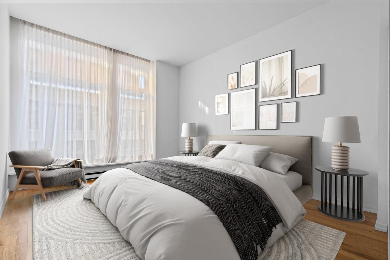 Primary bedroom - 17-285 Place D'Youville, Montréal (Ville-Marie), QC - Indoor Photo Showing Bedroom