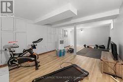 Lower level partially finished. -