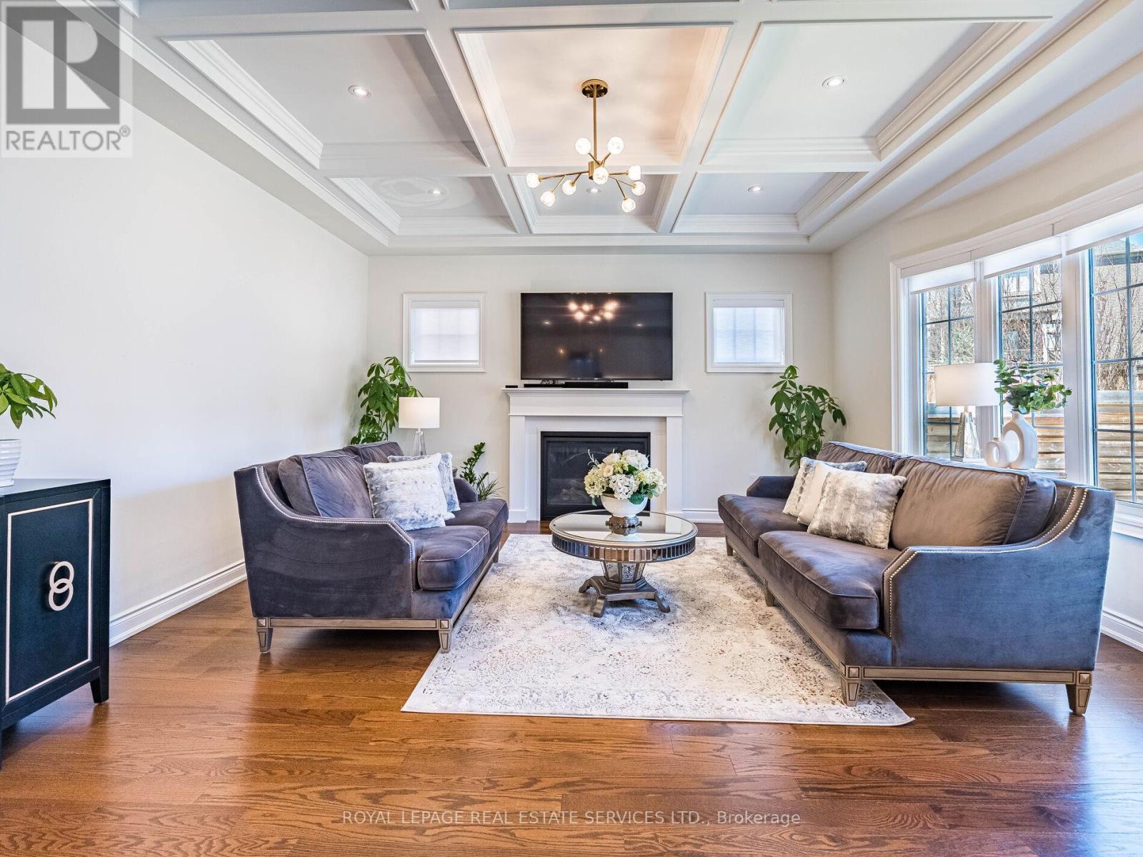 23 Grace Lake Court, Vaughan, ON - Indoor Photo Showing Living Room With Fireplace