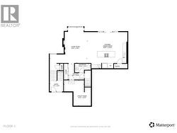 Lower level floor plan with stairway to the garage -