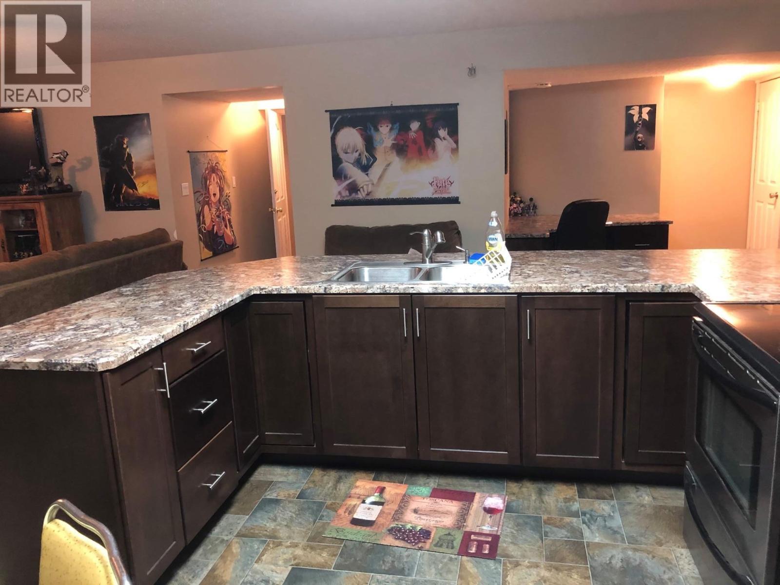 Basement Suite Kitchen - 6655 Cosens Bay Road, Coldstream, BC - Indoor Photo Showing Kitchen With Double Sink