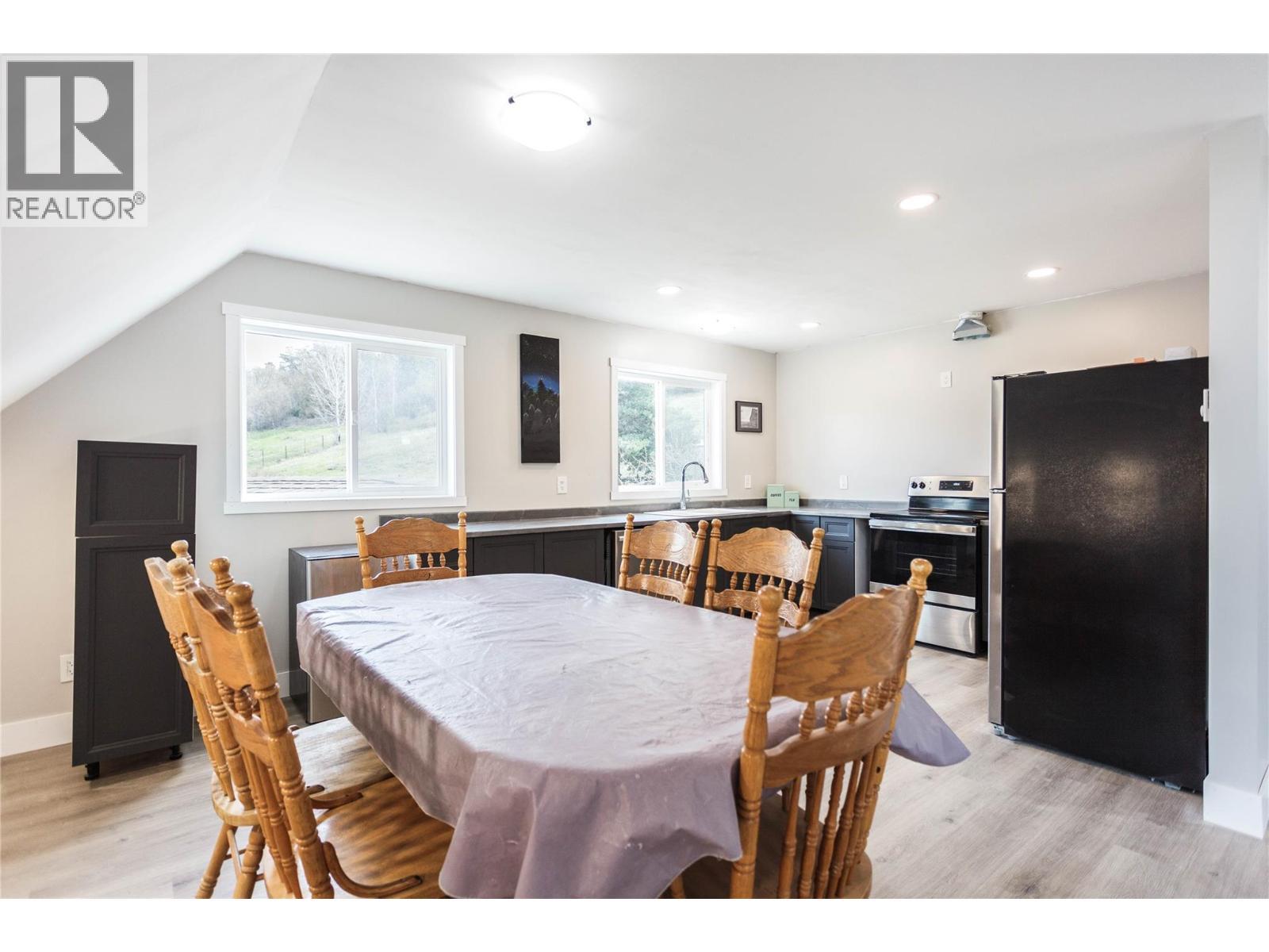 Loft Dining/Kitchen - 6655 Cosens Bay Road, Coldstream, BC - Indoor Photo Showing Dining Room