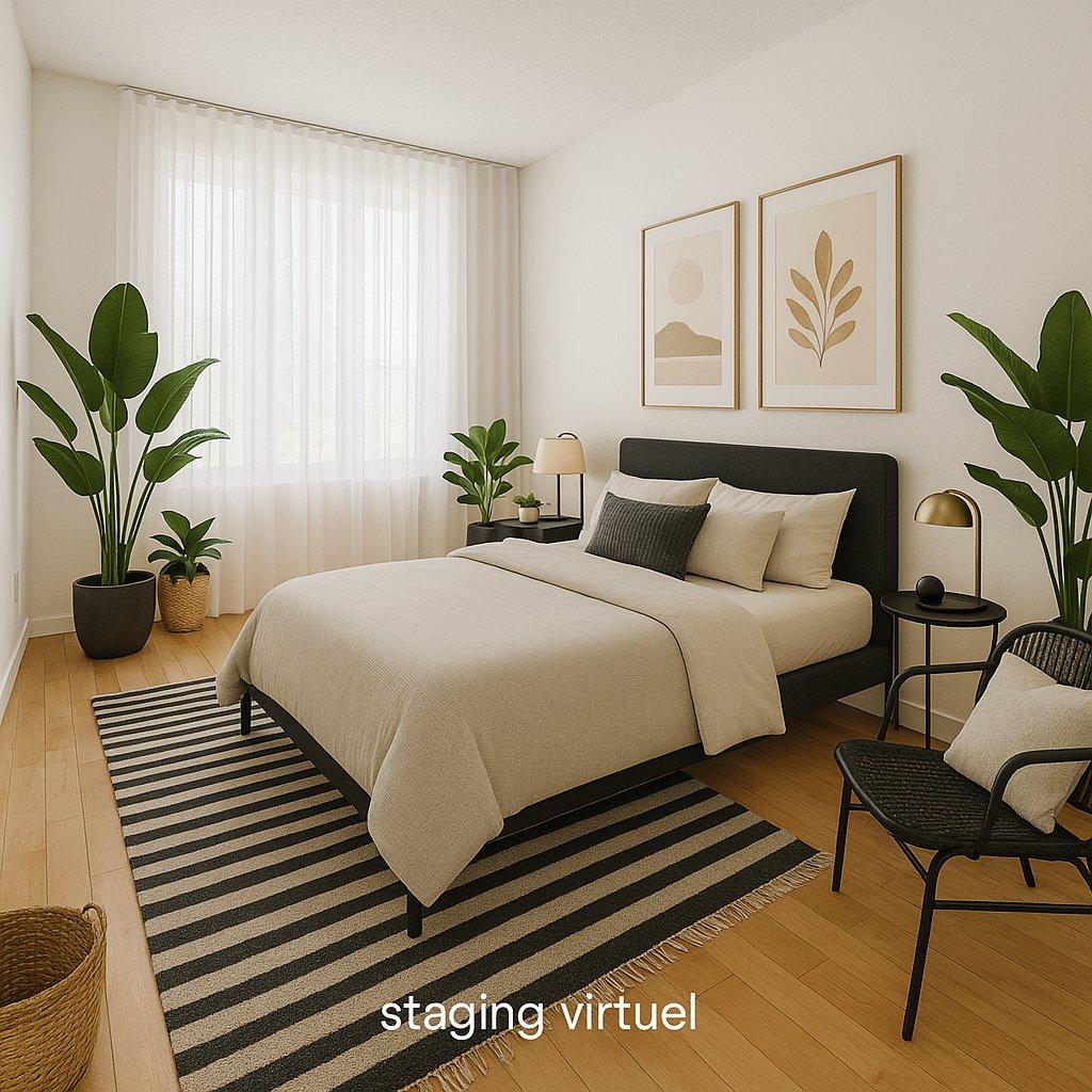 Primary bedroom - C-110-2281 Av. Desjardins, Montréal (Mercier/Hochelaga-Maisonneuve), QC - Indoor Photo Showing Bedroom