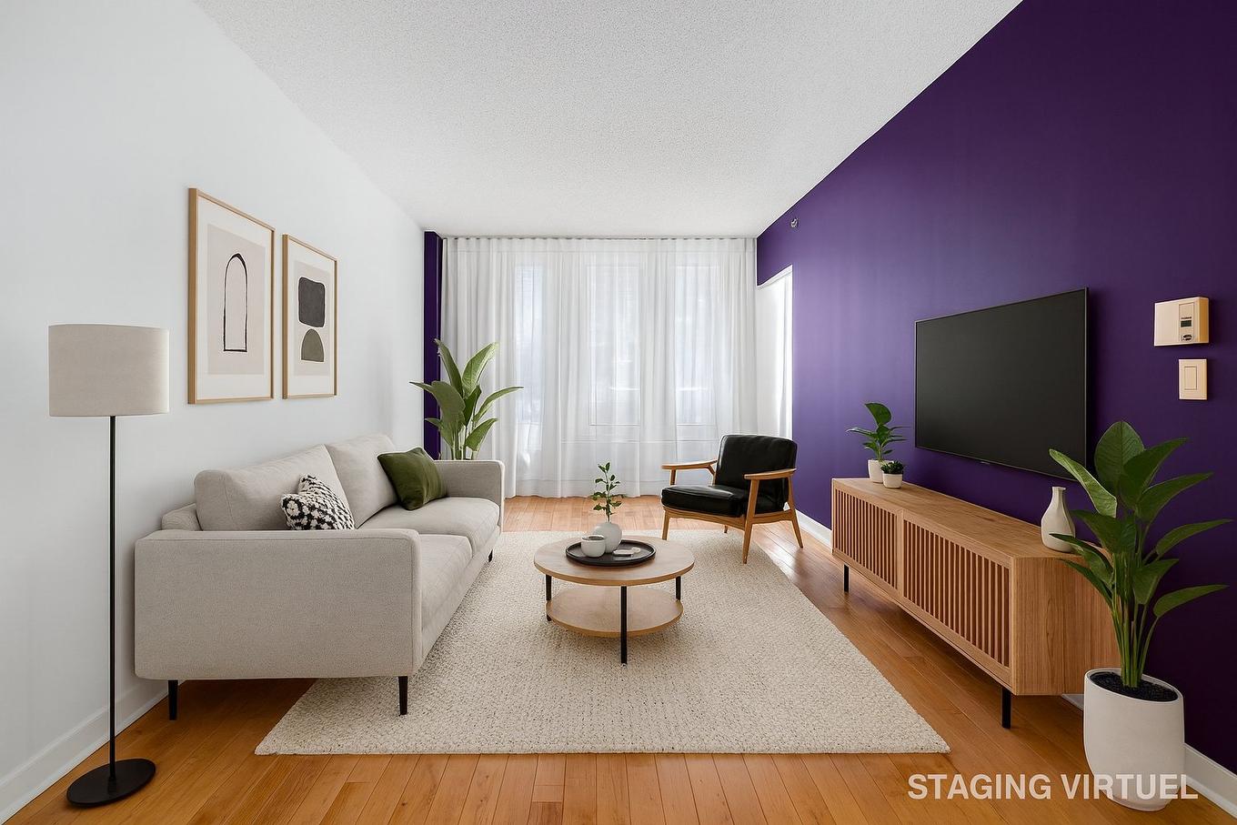 Living room - C-110-2281 Av. Desjardins, Montréal (Mercier/Hochelaga-Maisonneuve), QC - Indoor Photo Showing Living Room